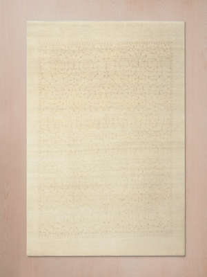 Kora Heritage Hand-knotted Wool Persian Rug - Cream