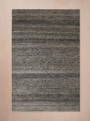 Ashley Heritage Hand-knotted Wool Striped Rug - Charcoal