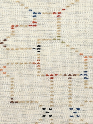 Arcadia Heritage Hand-woven Wool Geometric Rug - Cream