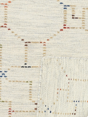 Arcadia Heritage Hand-woven Wool Geometric Rug - Cream