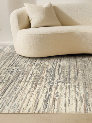 Carina Hand-knotted Wool Abstract Rug - Cream
