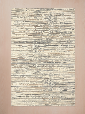 Carina Hand-knotted Wool Abstract Rug - Cream