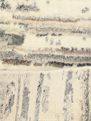 Carina Hand-knotted Wool Abstract Rug - Cream