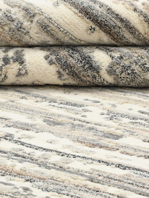 Carina Hand-knotted Wool Abstract Rug - Cream