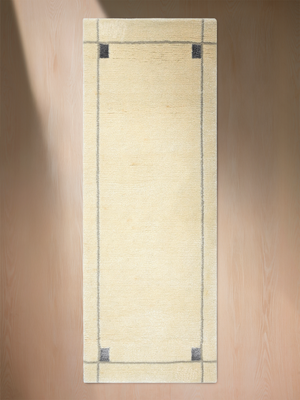 Alinaa Hand-knotted Wool Rug - Ivory