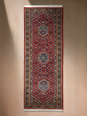 Bianca Hand-knotted Wool Persian Rug - Red