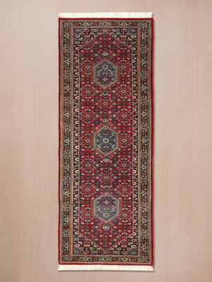 Bianca Hand-knotted Wool Persian Rug - Red
