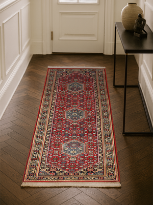 Bianca Hand-knotted Wool Persian Rug - Red