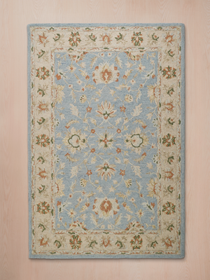 Amani Hand-tufted Wool Persian Rug - Blue