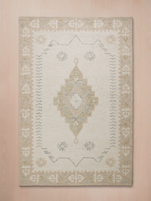 Parisa Persian Hand-tufted Wool Floral Rug - Off White