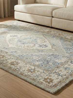 Raihaan Hand-tufted Wool Persian Rug - Grey