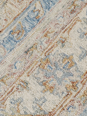 Riwaq Hand-tufted Wool Persian Rug - Blue