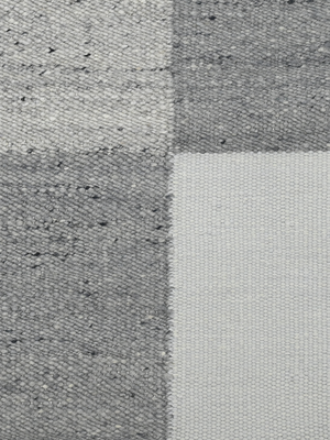 Neer Hand-woven Wool Geometric Rug - Grey