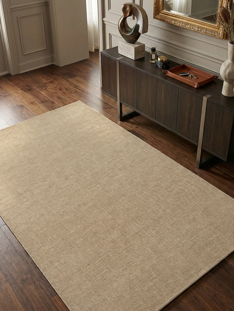 Rumi Brown Handloom Wool Rug