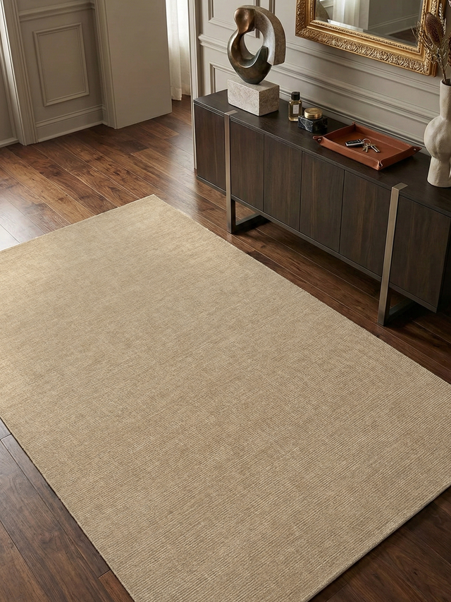 Rumi Brown Handloom Wool Rug