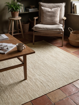 Mahira Hand-woven Wool Rug - Beige