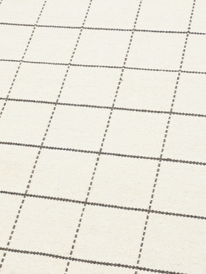Nayab Hand-woven Wool Geometric Rug - Ivory