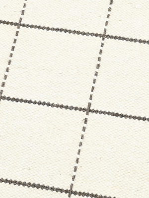 Nayab Hand-woven Wool Geometric Rug - Ivory