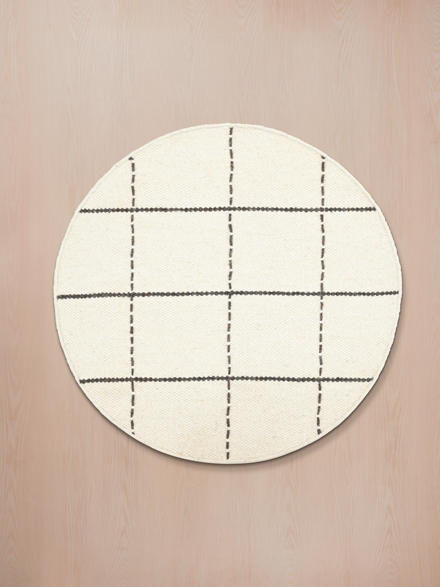 Nayab Hand-woven Round Wool Rug