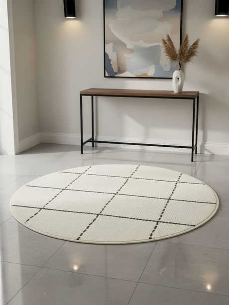 Nayab Hand-woven Round Wool Rug