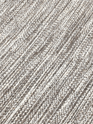 Haroon Hand-woven Round Wool Rug - Grey