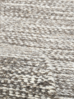 Haroon Hand-woven Round Wool Rug - Grey