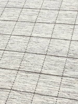 Aabid Hand-woven Wool Geometric Rug - Beige