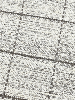 Aabid Hand-woven Wool Geometric Rug - Beige