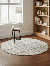 Aabid Hand-woven Round Wool Rug