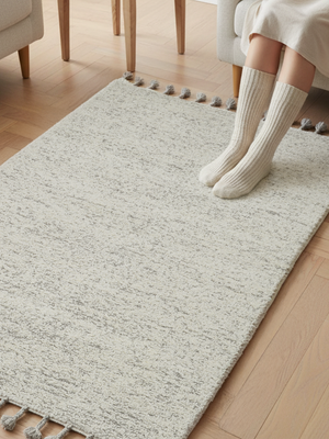 Kamil Hand-woven Bouclé Rug - Grey