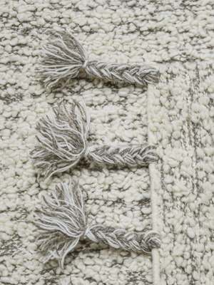 Kamil Hand-woven Bouclé Rug - Grey