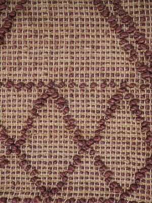 Aabid Hand-woven Jute Geometric Rug - Burgundy