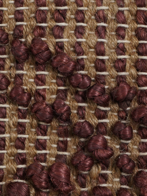 Aabid Hand-woven Jute Geometric Rug - Burgundy