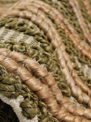 Rafiq Hand-woven Jute Geometric Rug - Natural