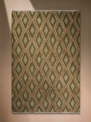 Rafiq Hand-woven Jute Geometric Rug - Natural