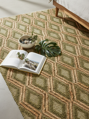 Rafiq Hand-woven Jute Geometric Rug - Natural