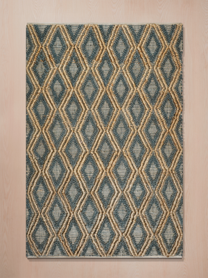 Razaq Hand-woven Jute Geometric Rug - Natural