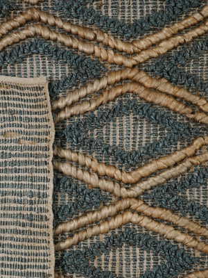 Razaq Hand-woven Jute Geometric Rug - Natural