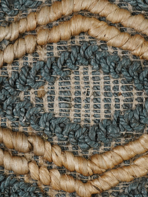 Razaq Hand-woven Jute Geometric Rug - Natural