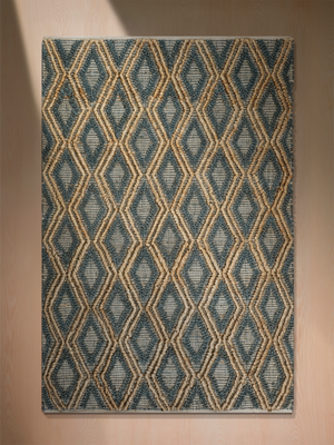 Razaq Hand-woven Jute Geometric Rug - Natural