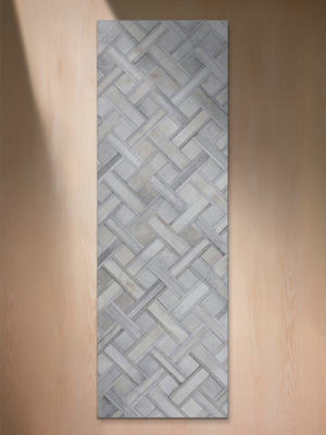 Eshan Hide & Wool Geometric Rug - Grey
