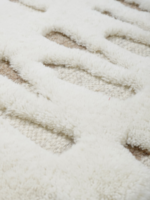 Icaria Hand-knotted Wool Abstract Rug - Off-White