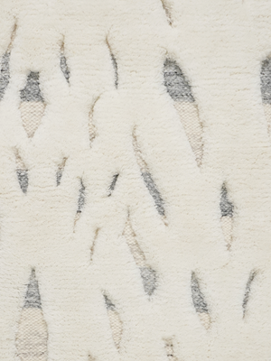 Kaelis Hand-knotted Wool Abstract Rug - Off-White