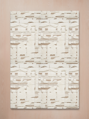 Seraya Hand-knotted Wool Geometric Rug - Off-White
