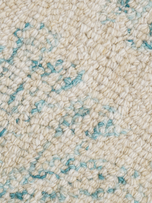 Tulip Hand-tufted Wool Persian Rug - Turquoise