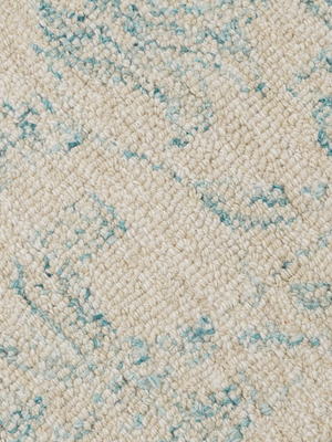 Tulip Hand-tufted Wool Persian Rug - Turquoise