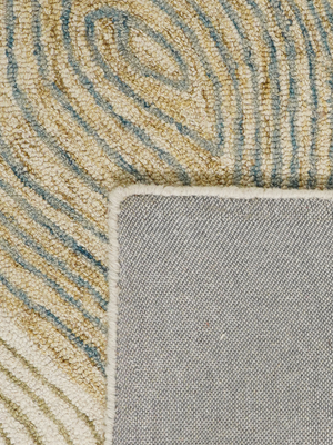 Daaira Hand-tufted Wool Abstract Rug - Blue