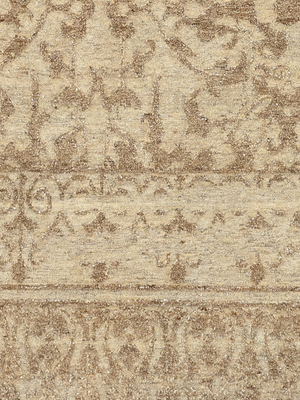 Laleh Hand-knotted Wool-Silk Persian Rug - Beige