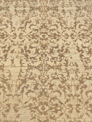 Laleh Hand-knotted Wool-Silk Persian Rug - Beige