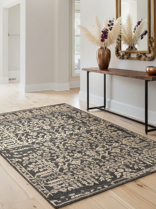Nazneen Hand-knotted Wool-Silk Rug